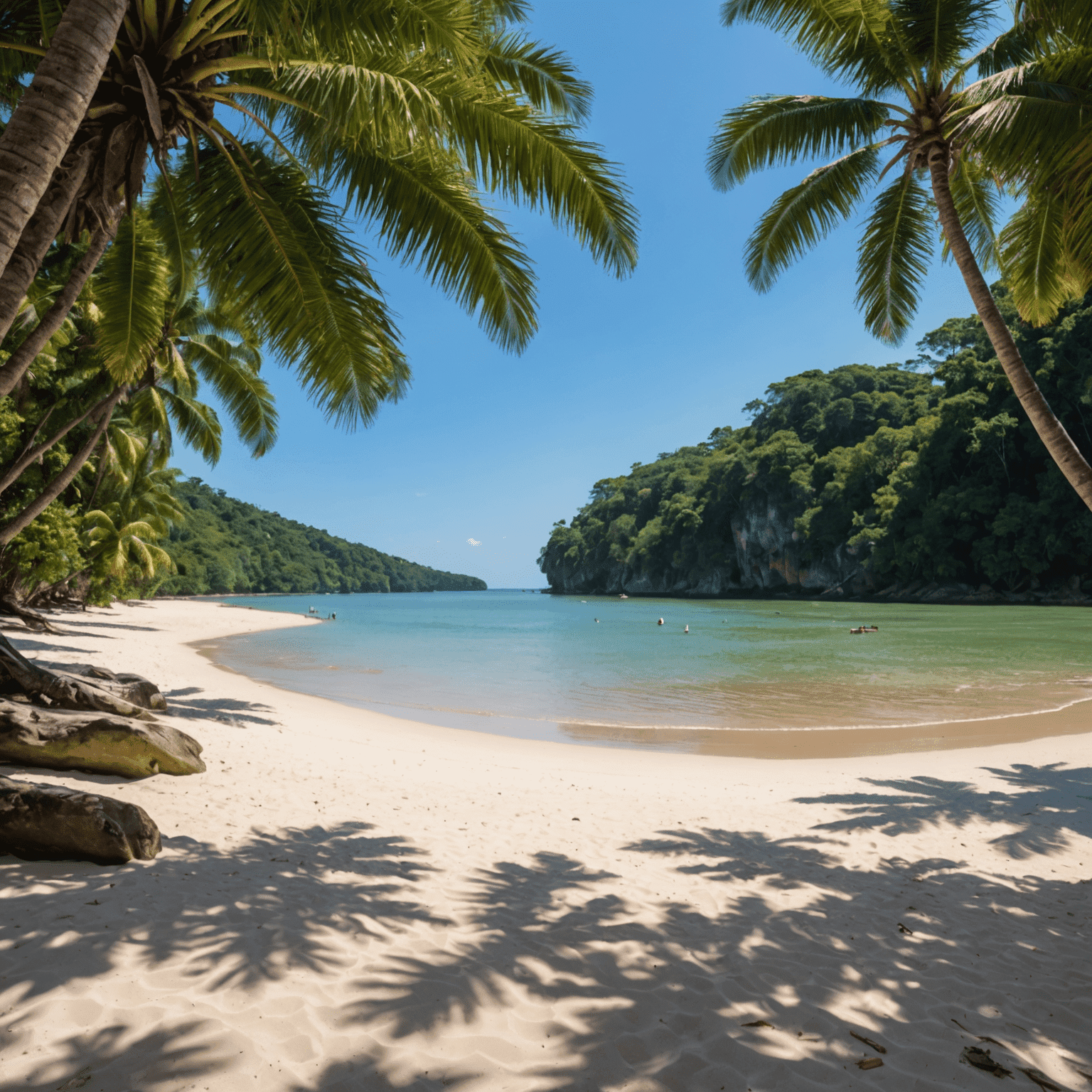 Praia de água doce em Alter do Chão, com areia branca e águas claras do Rio Tapajós